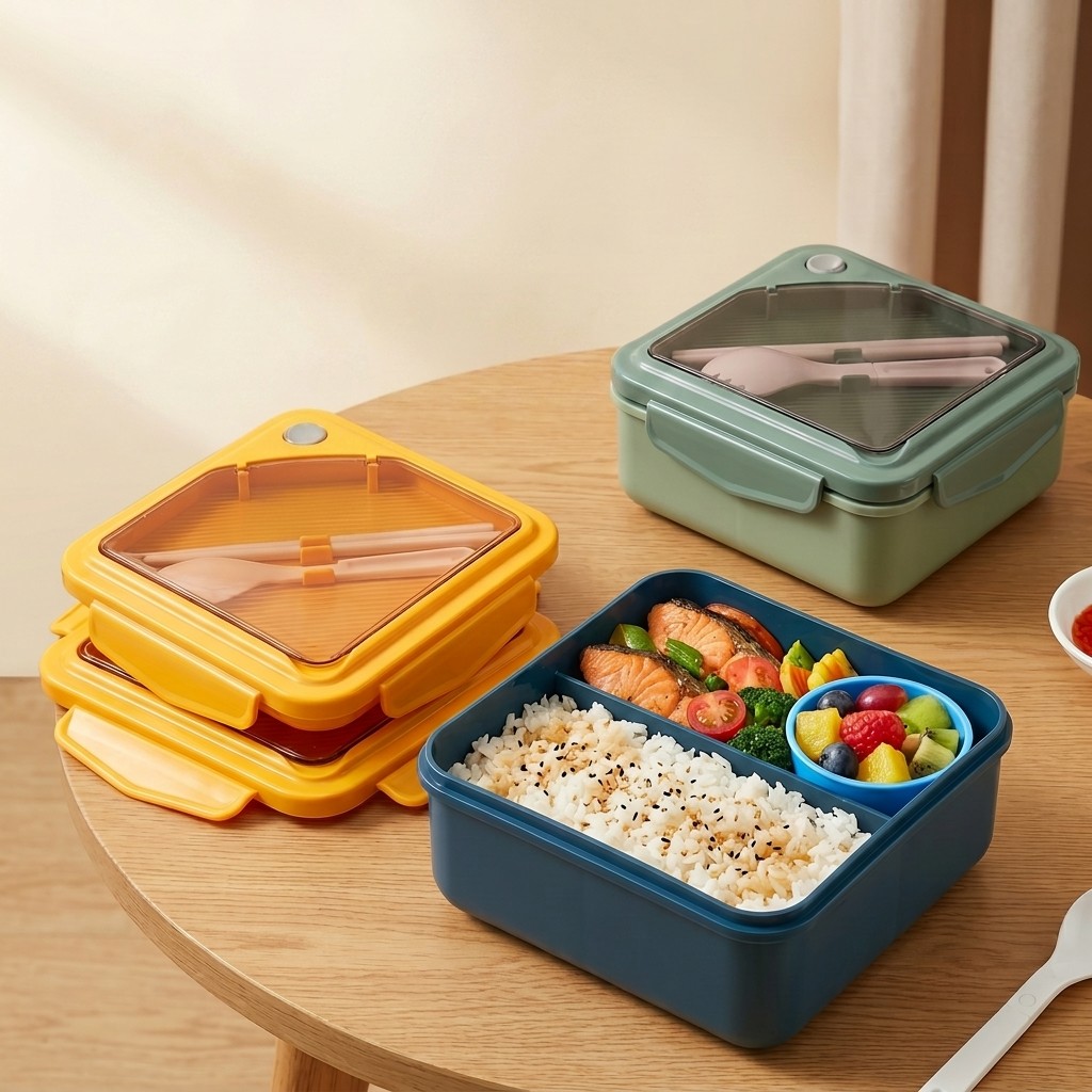Meal Prep Or Prep Meal - مجموعة علب غداء بلاستيكية قابلة للاستخدام