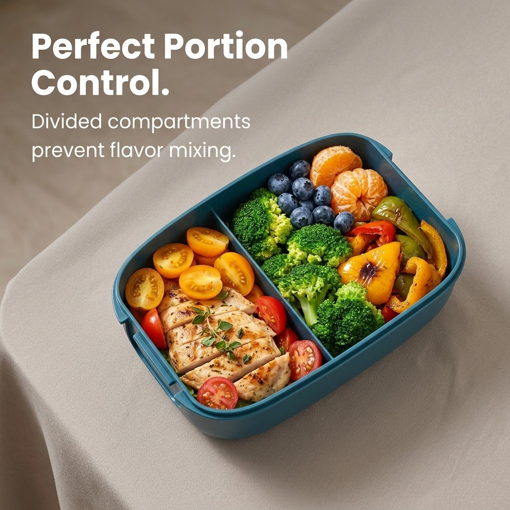 صندوق غداء بلاستيكي مقاوم للتس - مراجعة Meal Prep Or Prep Meal وسعره