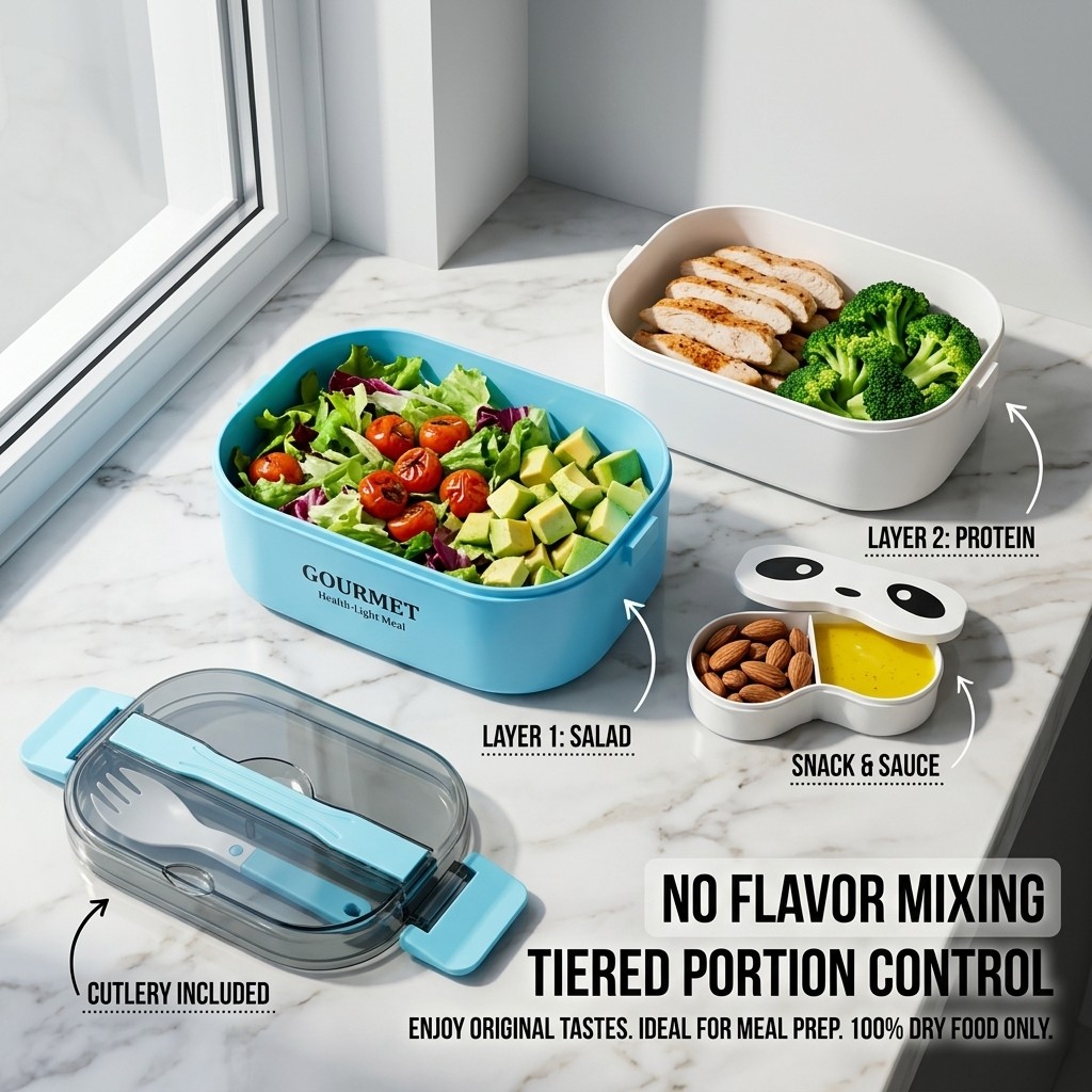 صندوق غداء بلاستيكي آمن للميكر - مراجعة Meal Prep Or Prep Meal وسعره